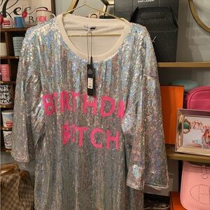 Sequin Birthday B*tch Dress